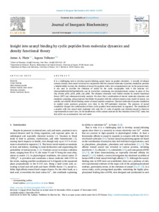 Insight into uranyl binding by cyclic peptides from molecular dynamics ...