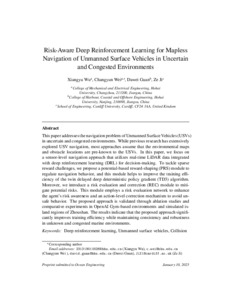 Risk-aware deep reinforcement learning for mapless navigation of ...