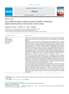 The Cardiff Eye Shape Analysis Protocol (CESAP): Producing a digital ...